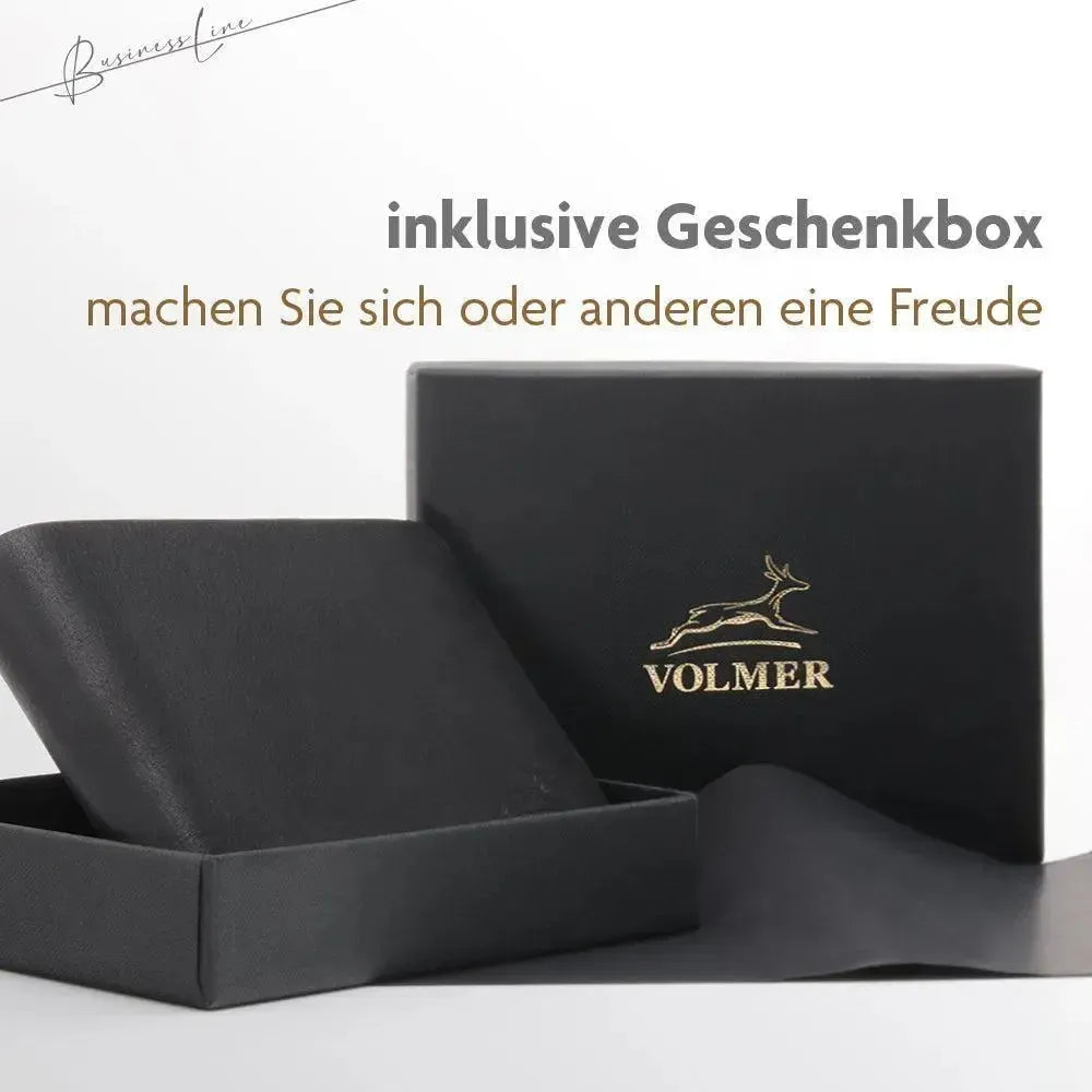Hochwertige Geldbörse aus Leder ‒ ohne Futter, nur Leder ‒ nahtlos mit abgerundeten Ecken ‒ großes Münzfach ‒ RFID-Schutz | ONE