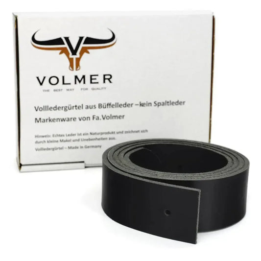 Gürtelriemen als Ersatzteil für schwarzen Ledergürtel 38 mm - bis Bundweite 125 cm - kürzbar | Riemen-10125