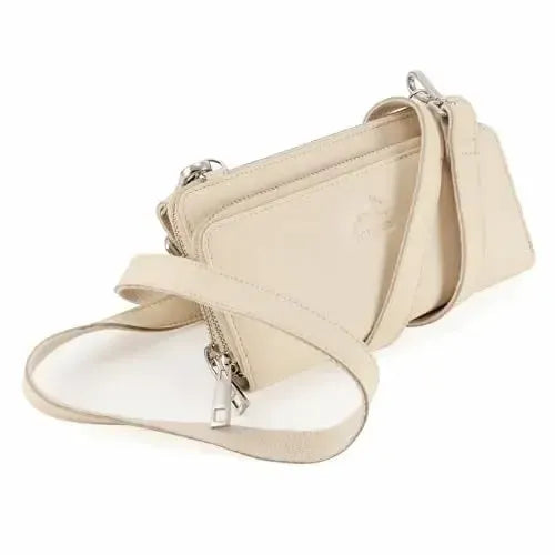 Cartera de mujer de piel auténtica con compartimento para móvil y protección RFID – correa de hombro desmontable | Modelo Verona