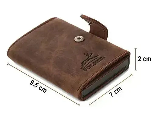Estuche para tarjetas POP-UP de cuero – espacio para 11 tarjetas – compartimento para billetes – protección RFID | VO24