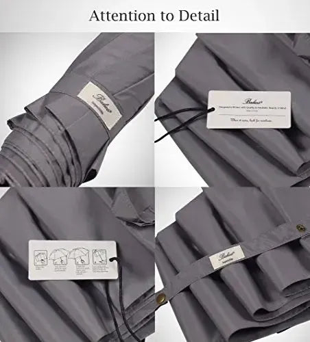 Automatik Taschen-Regenschirm mit Holzgriff – sturmfest & windsicher – Herren & Damen – Designed in Britain