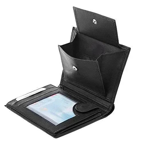 Cartera de cuero para hombre – 10 compartimentos para tarjetas de crédito – Formato vertical | VO16