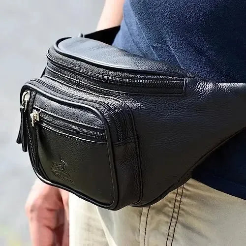 Bauchtasche Leder für Damen und Herren im Vintage-Look - 1 großes Fach | BagMi