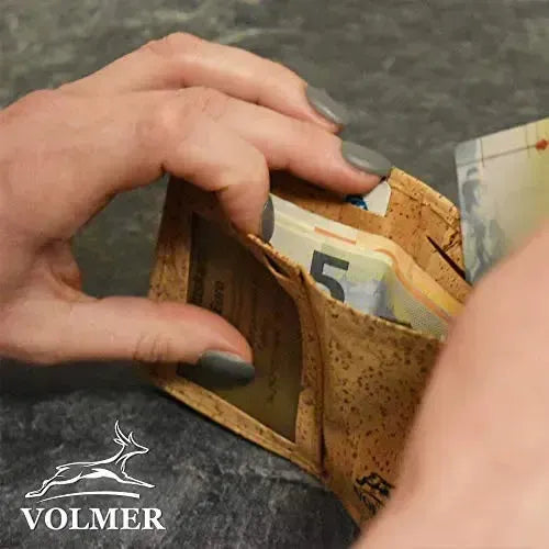 Veganen portemonnee van kurk met RFID-bescherming - licht en compact - 4 vakken voor creditcards | MW99