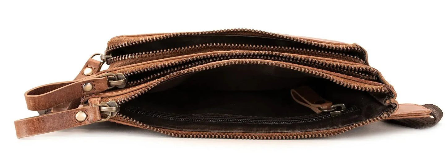 Riñonera de cuero para mujer y hombre - 3 compartimentos grandes | Denver