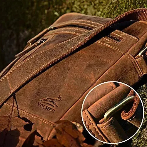 Borsa a tracolla in pelle per uomo e donna – borsa a spalla funzionale per tutti i giorni | Modello Stanford