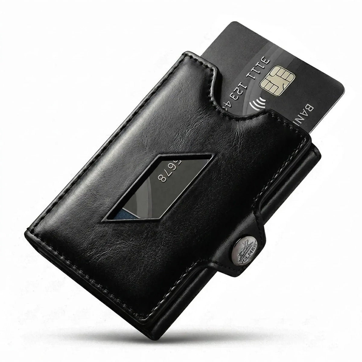 Slanke portemonnee van leer met muntvak, ruimte voor 5 kaarten – vak voor biljetten – RFID-bescherming | VO46