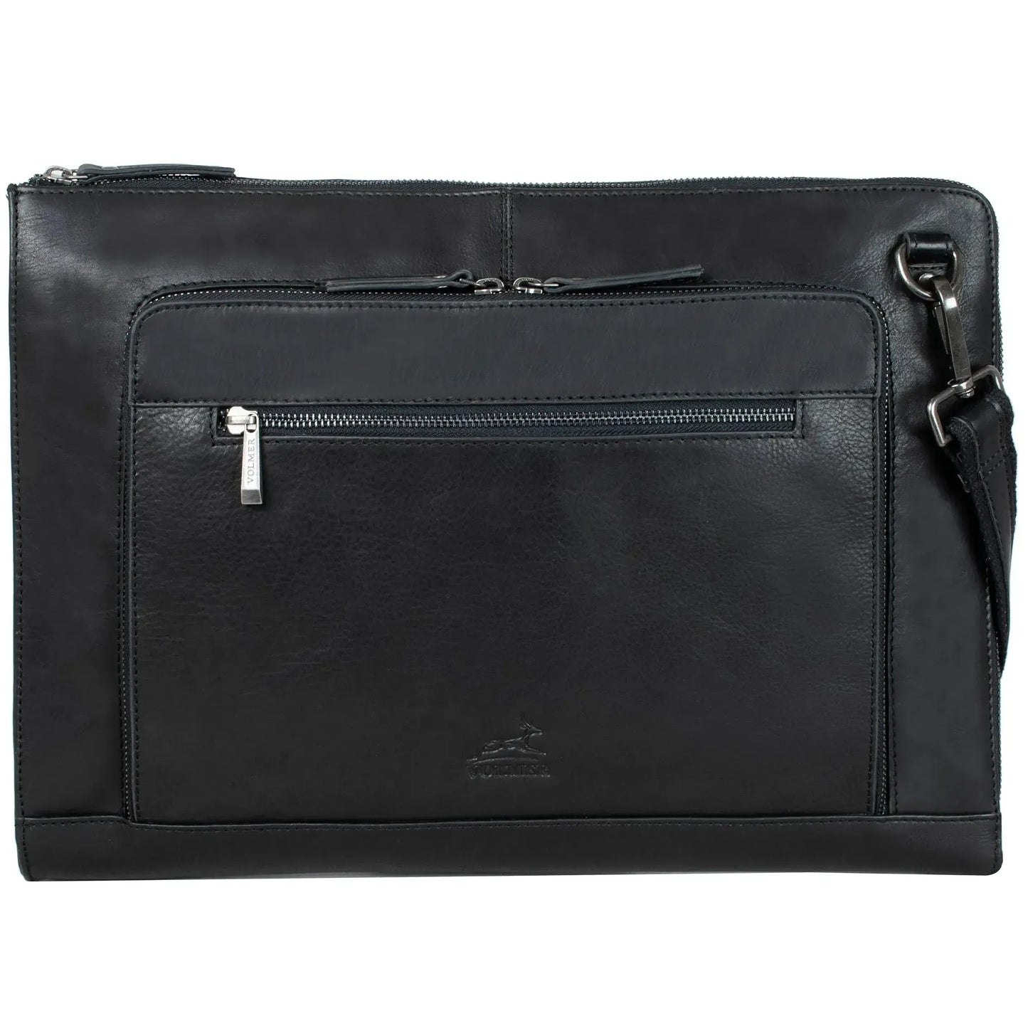 Sacoche pour ordinateur portable 16 pouces – sac bandoulière en cuir – grand compartiment organisateur | VO2403