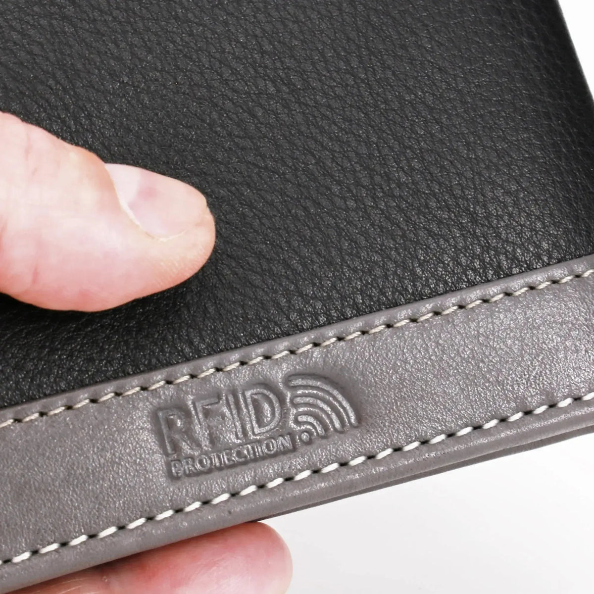 Pánská kožená peněženka s RFID ochranou – dvoubarevná, tenká – 9 přihrádek na kreditní karty | MW114