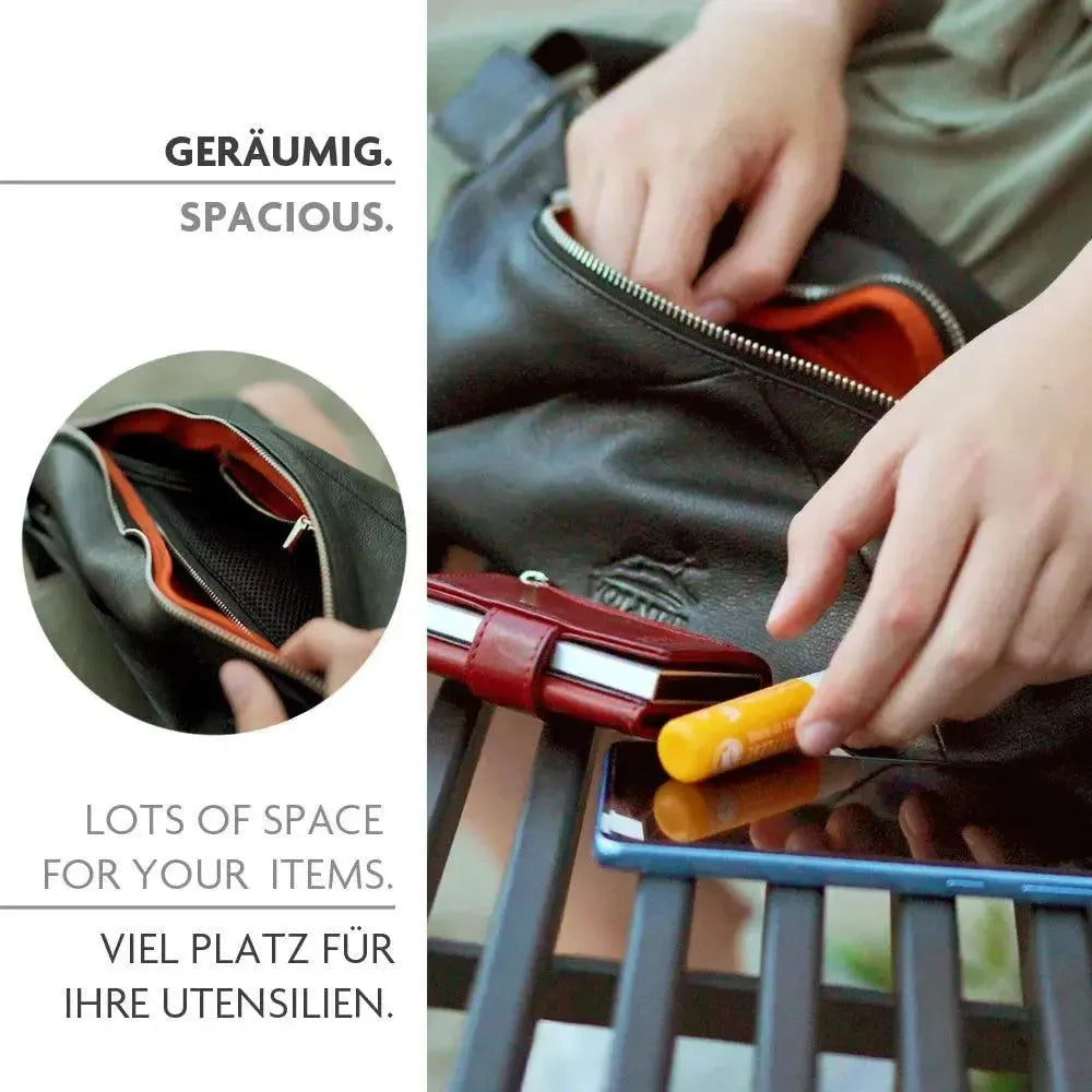 Lehká crossbody kabelka přes rameno z pravé kůže – prostorná a odolná sling taška | Bag9910
