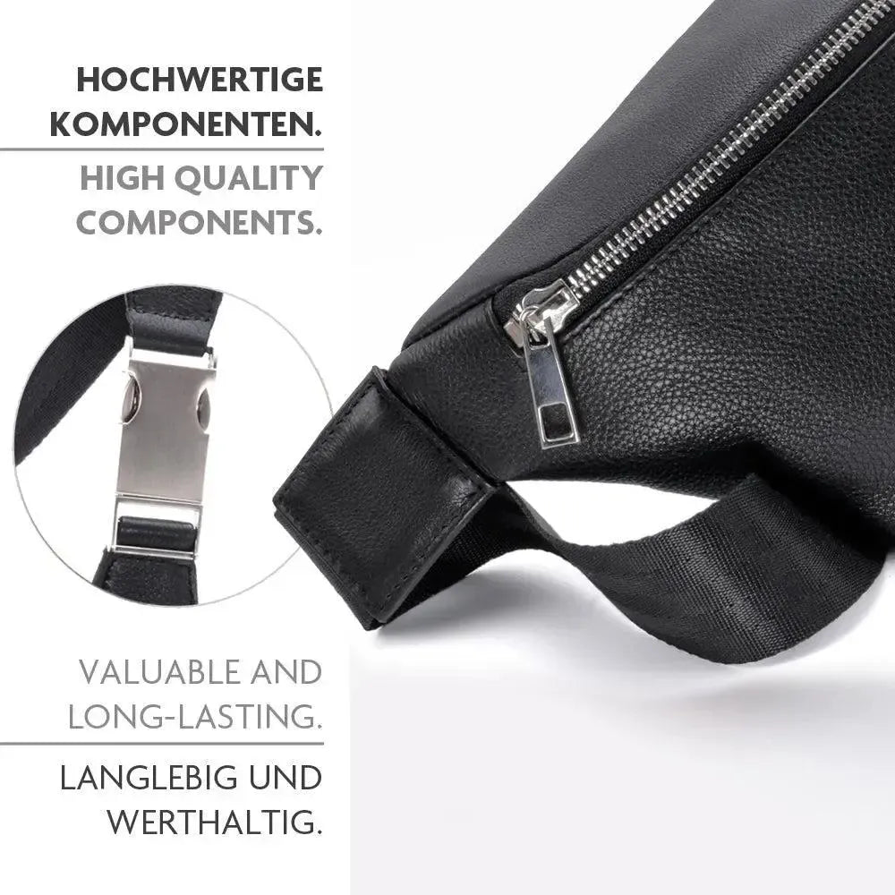 Lehká crossbody kabelka přes rameno z pravé kůže – prostorná a odolná sling taška | Bag9910