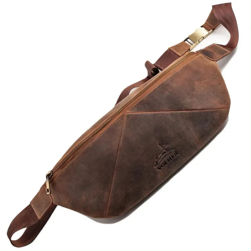 Lehká crossbody kabelka přes rameno z pravé kůže – prostorná a odolná sling taška | Bag9910