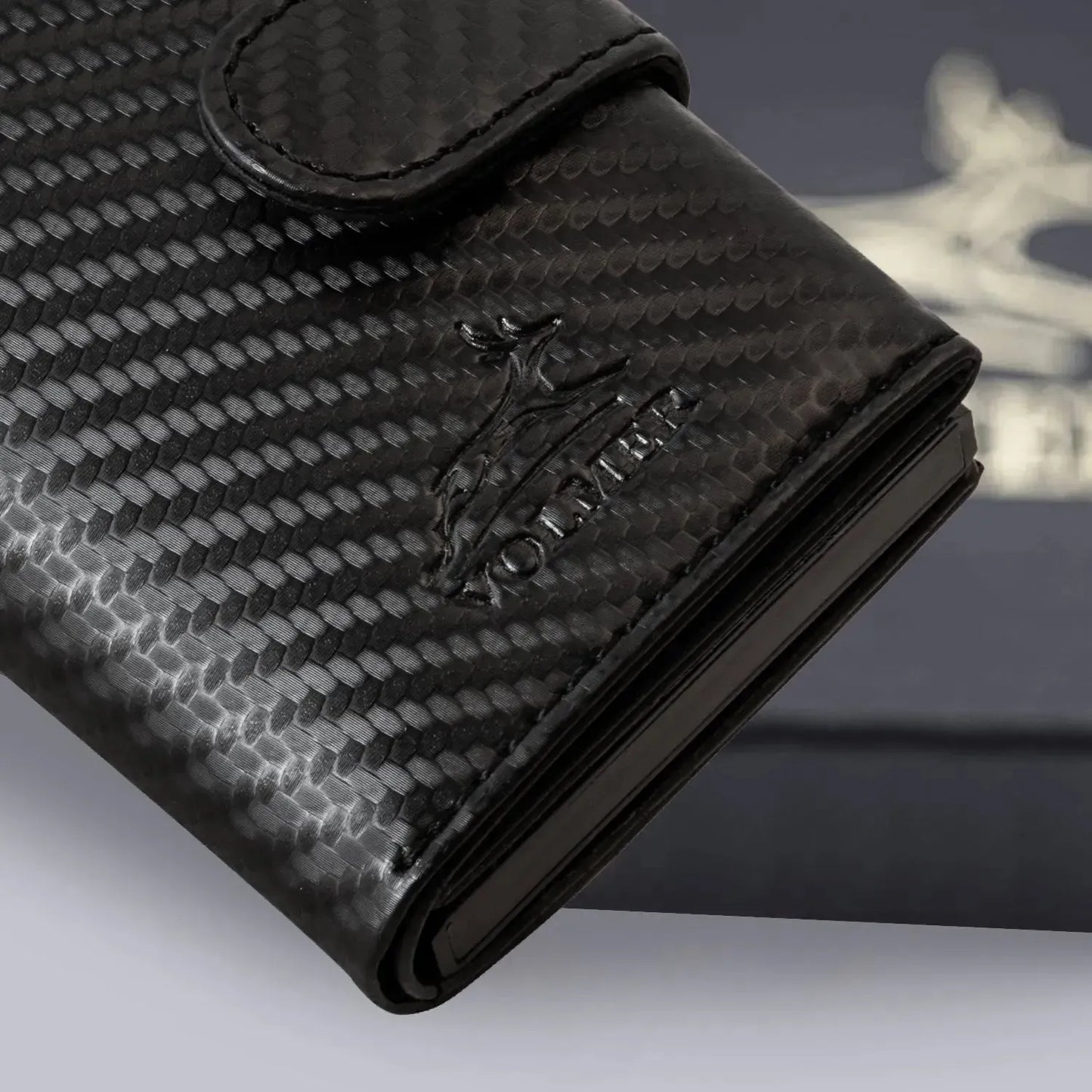 POP-UP Kartenetui mit Münzfach aus Leder – Platz für 11 Karten – Scheinfach – RFID-Schutz | VO31