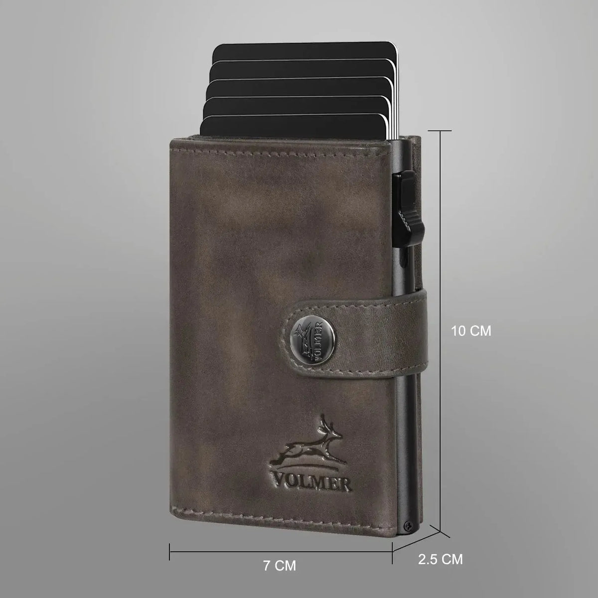 Cartera pop-up de cuero con monedero – espacio para 12 tarjetas – compartimento para billetes – protección RFID | VO45