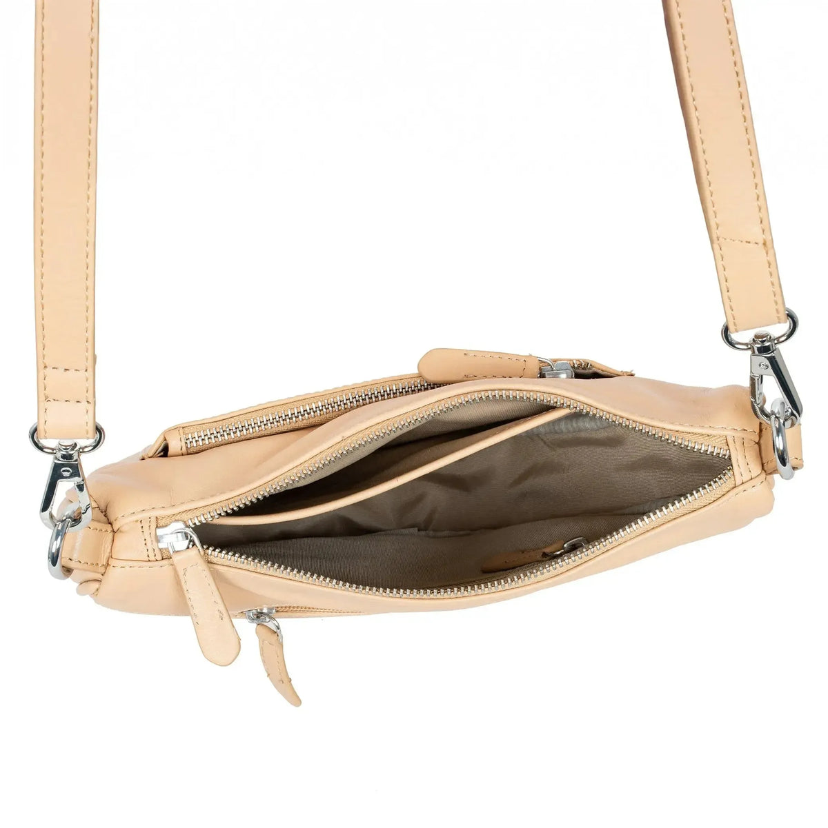 Kožená taška přes rameno – psaníčko a crossbody kabelka – s odnímatelným nastavitelným popruhem | model Vicenza