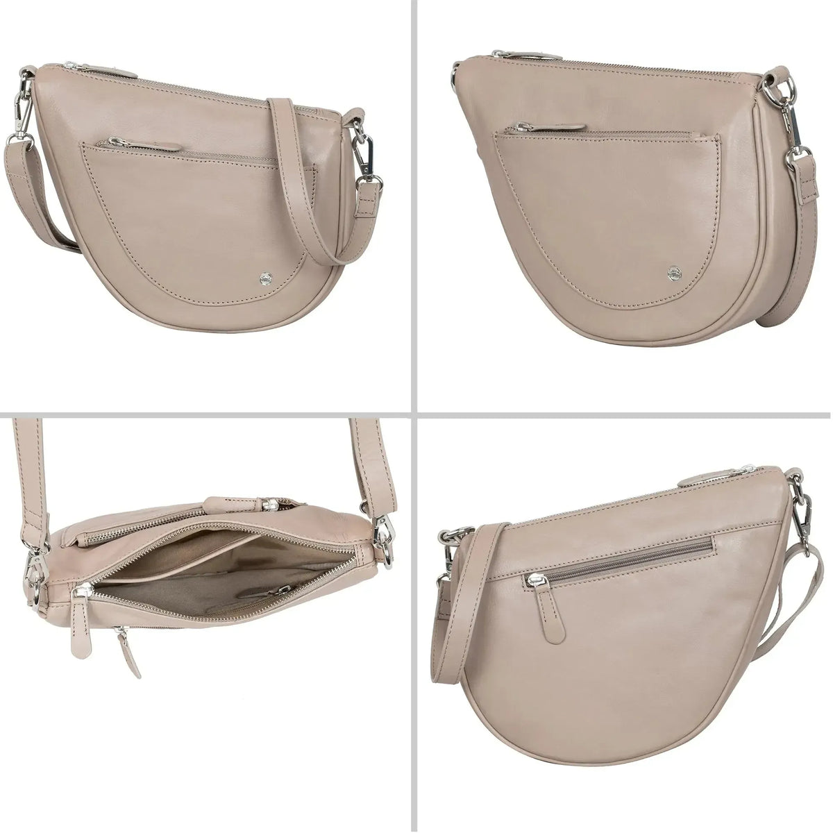 Kožená taška přes rameno – psaníčko a crossbody kabelka – s odnímatelným nastavitelným popruhem | model Vicenza