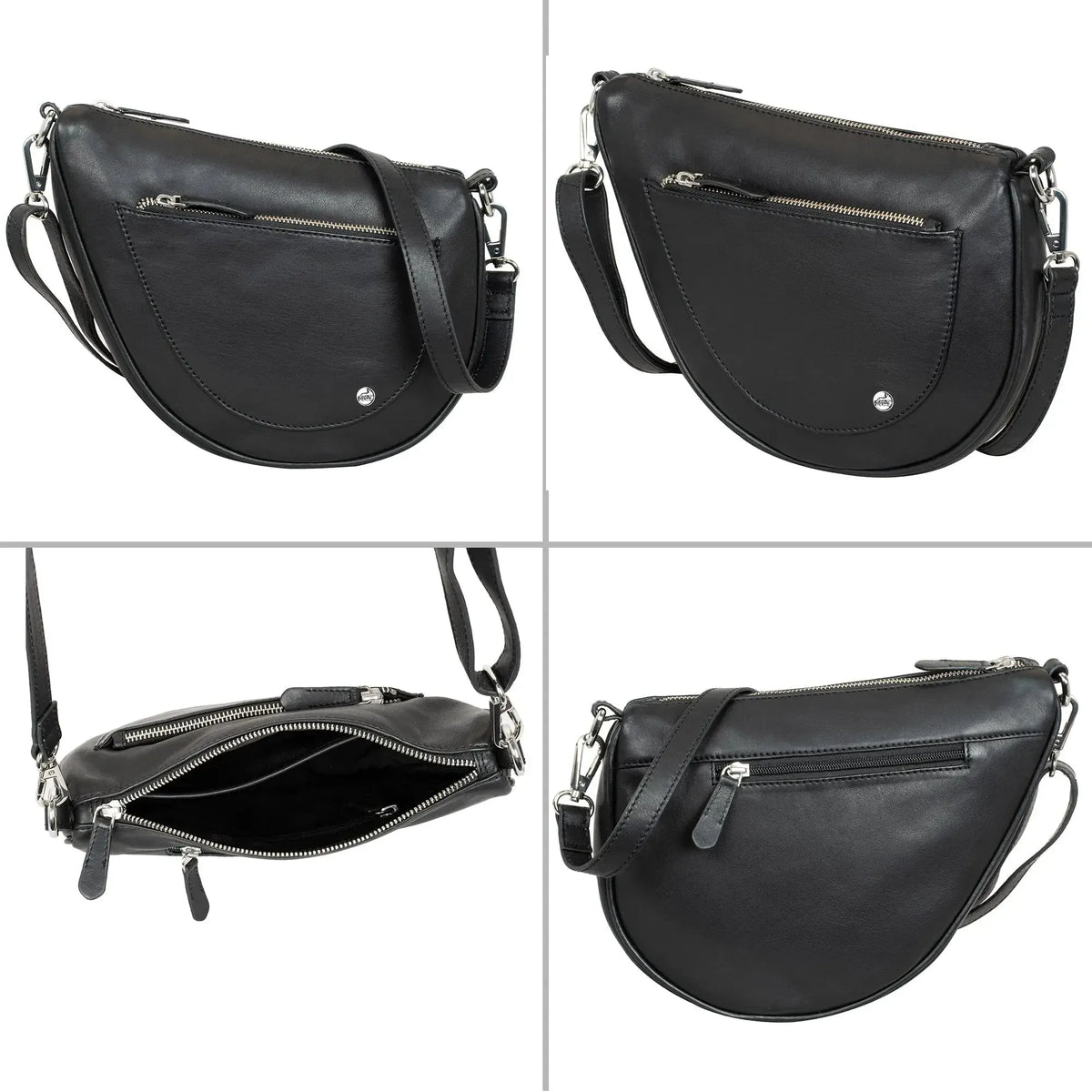 Kožená taška přes rameno – psaníčko a crossbody kabelka – s odnímatelným nastavitelným popruhem | model Vicenza