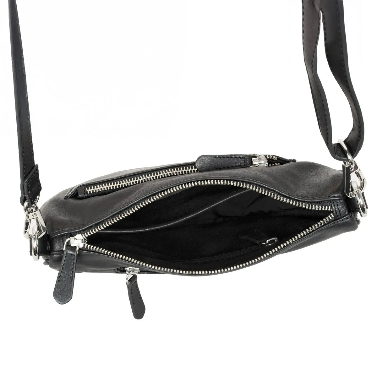 Kožená taška přes rameno – psaníčko a crossbody kabelka – s odnímatelným nastavitelným popruhem | model Vicenza