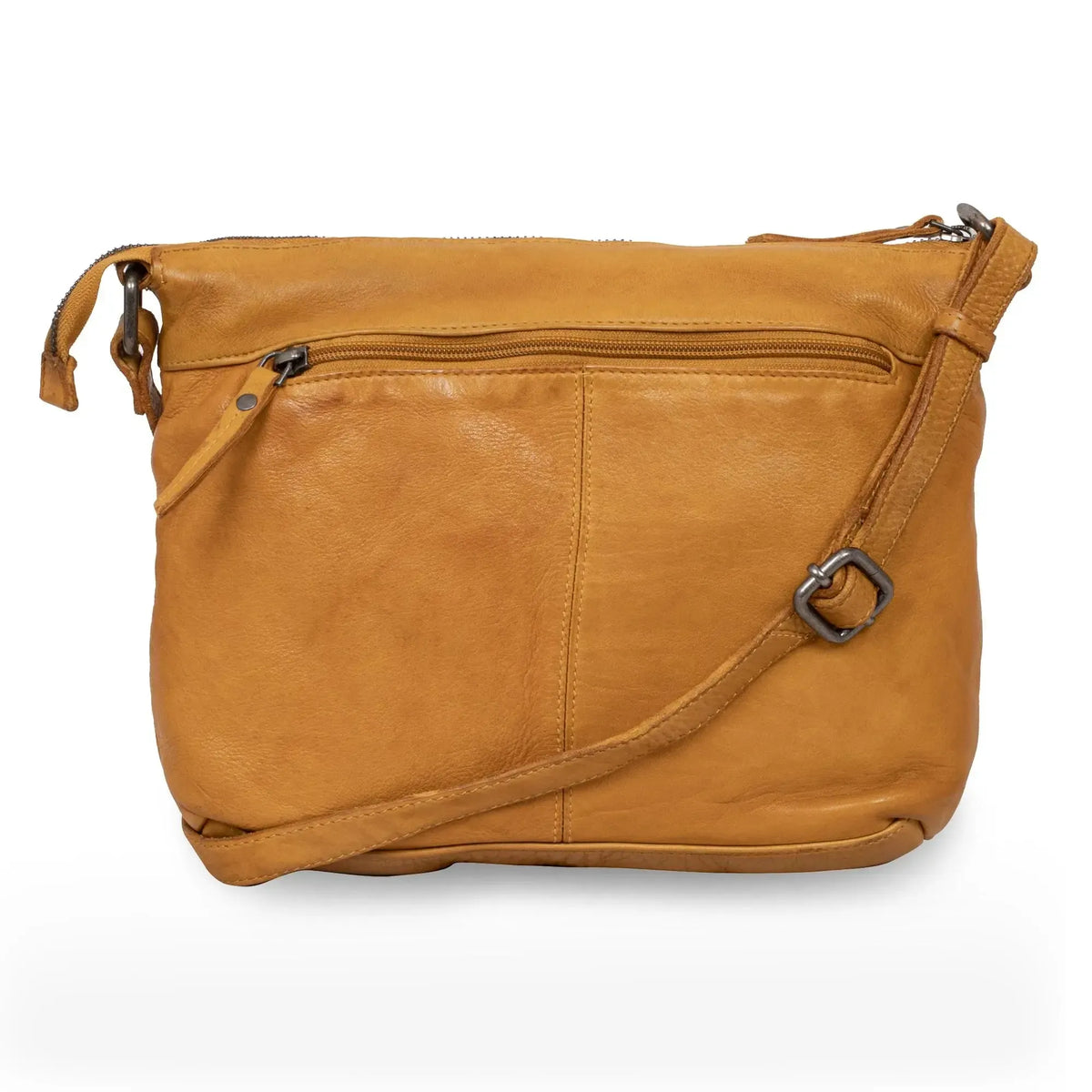 Kožená dámská crossbody kabelka – taška přes rameno – vintage vzhled | model Ravenna