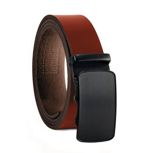 Ratschengürtel aus Leder mit Automatikschließe – Breite 35mm – Bundgröße 125cm, kürzbar | ATG