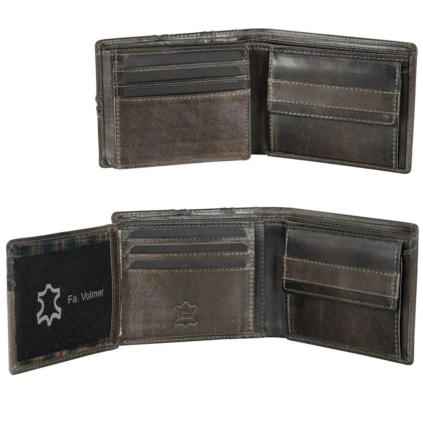 Leather Wallet for Men with RFID Protection - Fashionable Design - 10 Slots for Credit Cards | VO37