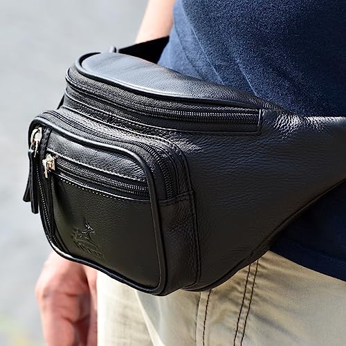 Bauchtasche Leder für Damen und Herren im Vintage-Look - 1 großes Fach | BagMi