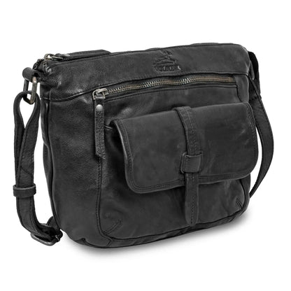 Umhängetasche Leder für Frauen – Crossbody-Bag – Vintage Used-Look | Modell Ravenna