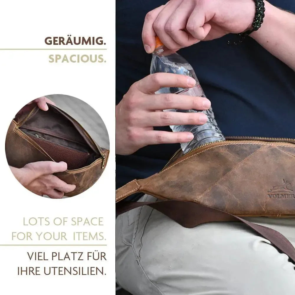 Leichte Crossbody Bag Schultertasche aus Echt-Leder – geräumige und robuste Sling Bag | Bag9910