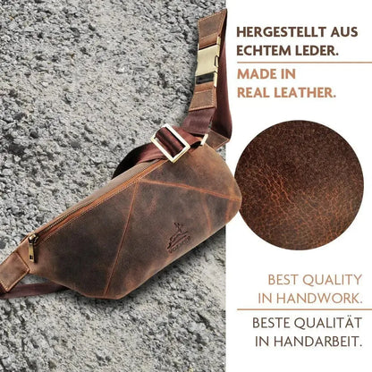 Leichte Crossbody Bag Schultertasche aus Echt-Leder – geräumige und robuste Sling Bag | Bag9910
