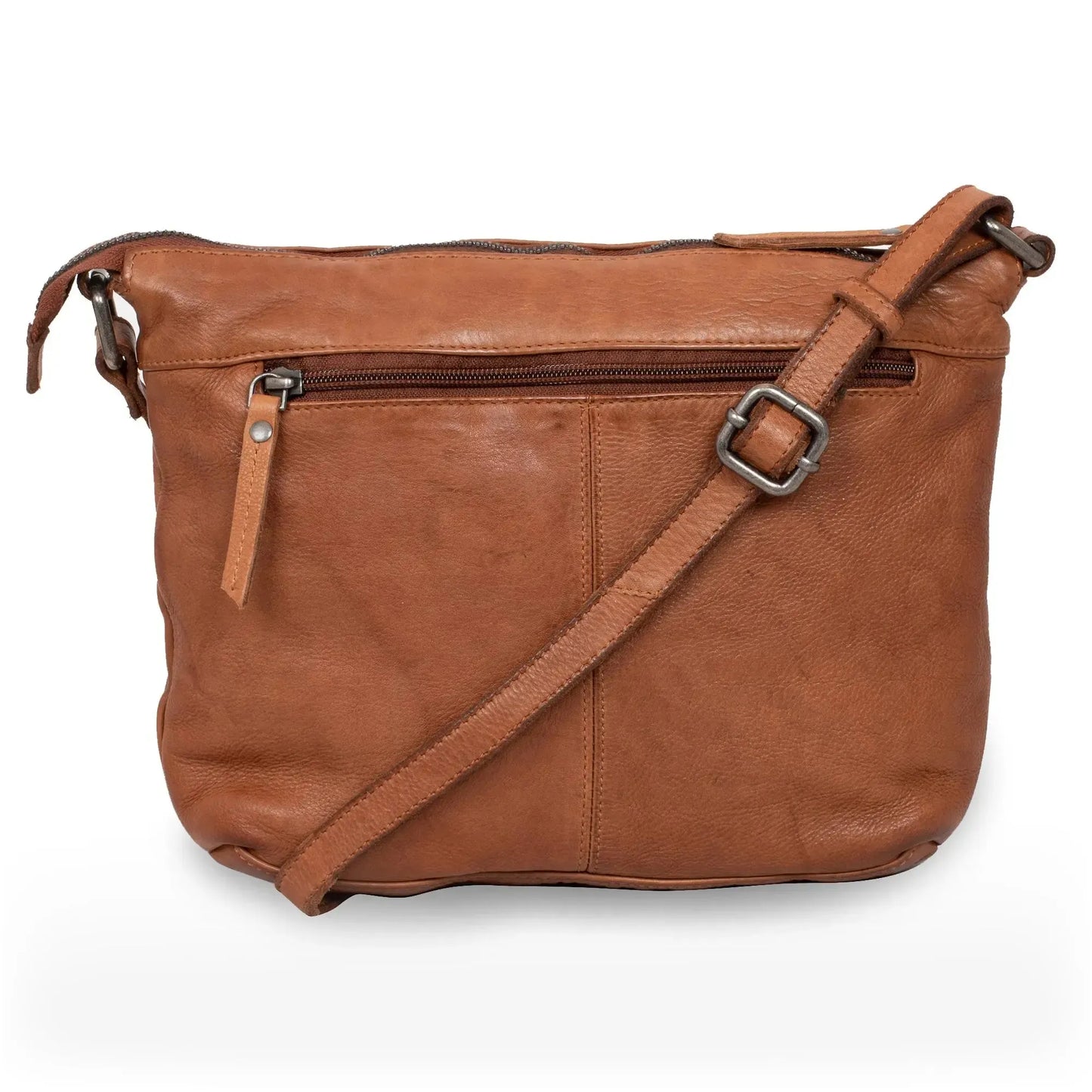 Umhängetasche Leder für Frauen – Crossbody-Bag – Vintage Used-Look | Modell Ravenna