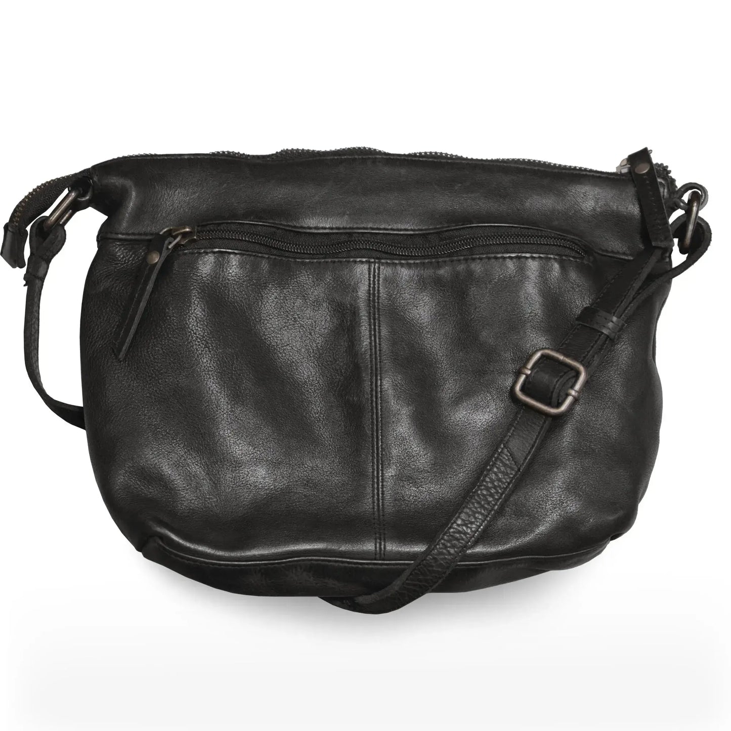 Umhängetasche Leder für Frauen – Crossbody-Bag – Vintage Used-Look | Modell Ravenna