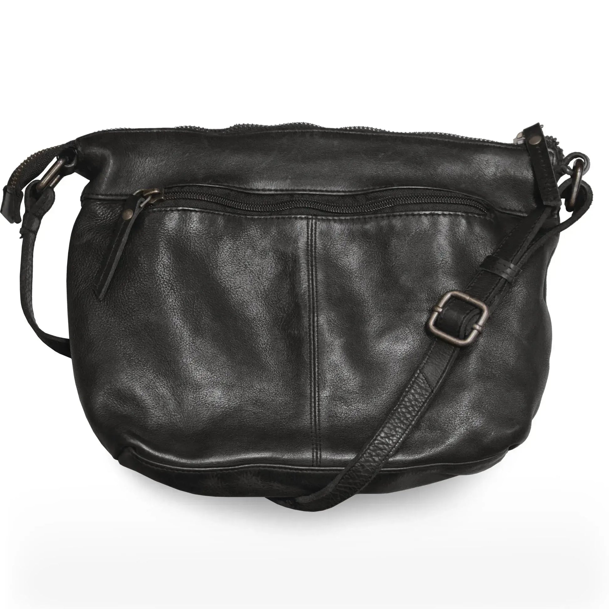 Umhängetasche Leder für Frauen – Crossbody-Bag – Vintage Used-Look | Modell Ravenna