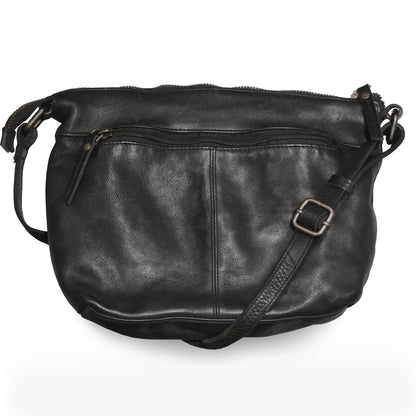 Umhängetasche Leder für Frauen – Crossbody-Bag – Vintage Used-Look | Modell Ravenna