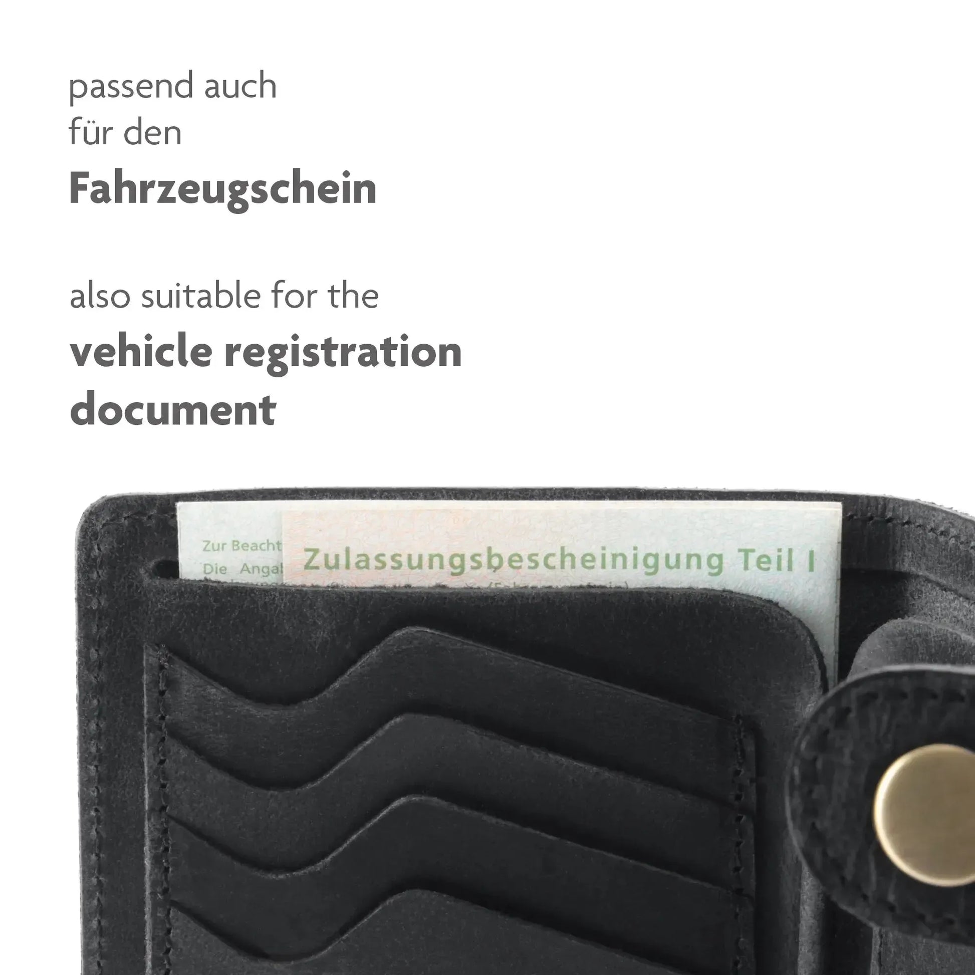 Leder Kartenetui mit großem Scheinfach – 8 Fächer für Kreditkarten – Plastikfrei – Geschenkkarton | Denton