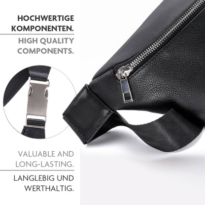 Leichte Crossbody Bag Schultertasche aus Echt-Leder  – geräumige und robuste Sling Bag | Bag9910