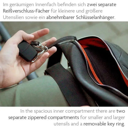 Leichte Crossbody Bag Schultertasche aus Echt-Leder – geräumige und robuste Sling Bag | Bag9910