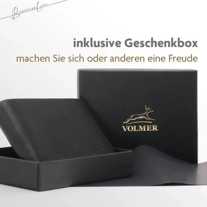 Hochwertige Geldbörse aus Leder ‒ ohne Futter, nur Leder ‒ nahtlos mit abgerundeten Ecken ‒ großes Münzfach ‒ RFID-Schutz | ONE