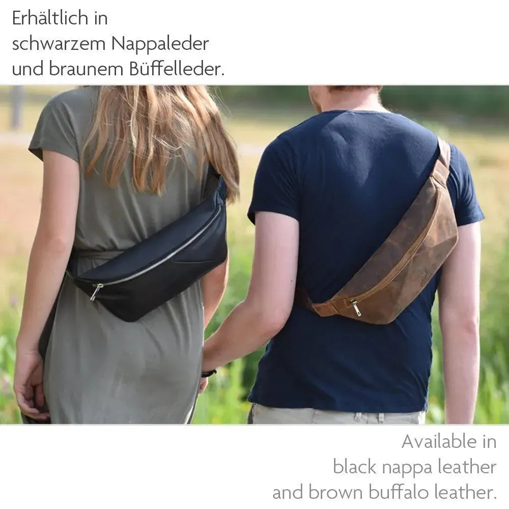 Leichte Crossbody Bag Schultertasche aus Echt-Leder – geräumige und robuste Sling Bag | Bag9910