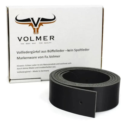 Gürtelriemen als Ersatzteil für schwarzen Ledergürtel 38 mm - bis Bundweite 125 cm - kürzbar | Riemen-10125