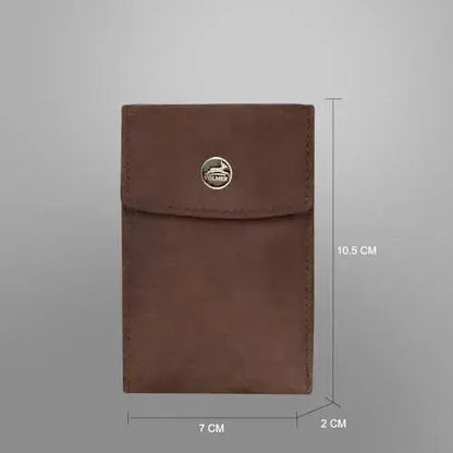 Kompakte Leder Geldbörse mit Münzfach - 9 Fächer für Karten - RFID-Schutz - inkl. Geschenkbox | VO40