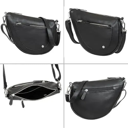 Borsa a tracolla in pelle per donna – Clutch e borsa a tracolla – con tracolla rimovibile e regolabile | Modello Vicenza