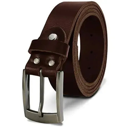 Cintura classica in pelle - Nero/Marrone - larghezza 35mm - facilmente accorciabile | Modello Austin