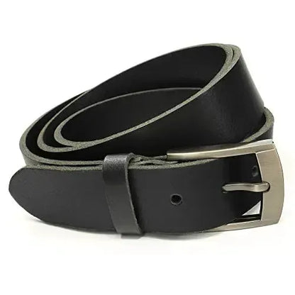Cintura classica in pelle - Nero/Marrone - larghezza 35mm - facilmente accorciabile | Modello Austin