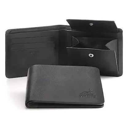 Cartera de cuero de alta calidad ‒ sin forro, solo cuero ‒ sin costuras con esquinas redondeadas ‒ gran compartimento para monedas ‒ protección RFID | ONE