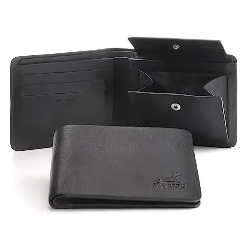 Hochwertige Geldbörse aus Leder ‒ ohne Futter, nur Leder ‒ nahtlos mit abgerundeten Ecken ‒ großes Münzfach ‒ RFID-Schutz | ONE