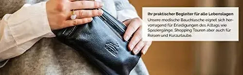 Marsupio in pelle per donna e uomo - 3 grandi scomparti | Portland