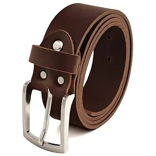 Klassischer Leder Gürtel - Braun - 38mm breit - leicht kürzbar | Br007-02