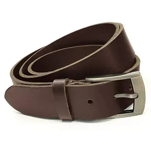 Cintura classica in pelle - Nero/Marrone - larghezza 35mm - facilmente accorciabile | Modello Austin