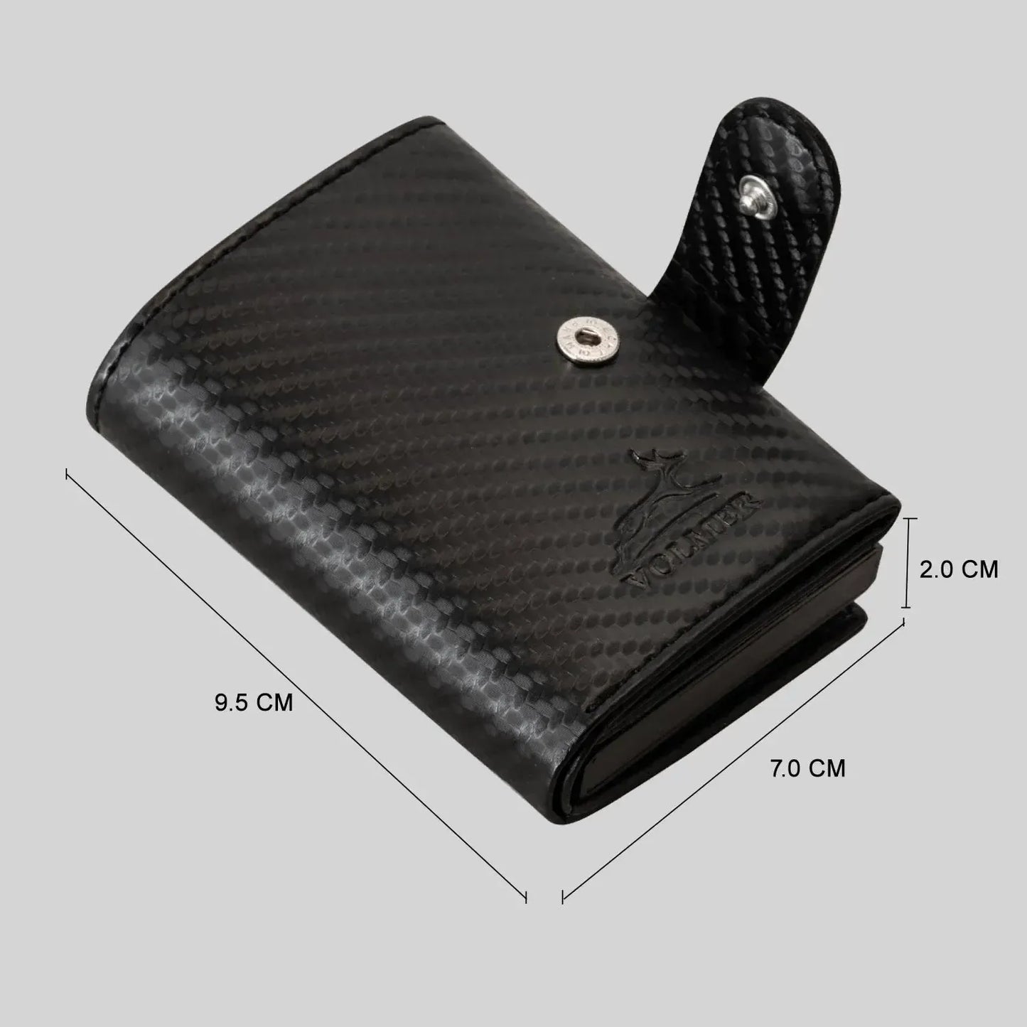 POP-UP Kartenetui mit Münzfach aus Leder – Platz für 11 Karten – Scheinfach – RFID-Schutz | VO31