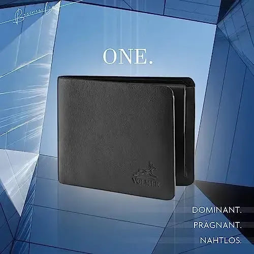 Cartera de cuero de alta calidad ‒ sin forro, solo cuero ‒ sin costuras con esquinas redondeadas ‒ gran compartimento para monedas ‒ protección RFID | ONE